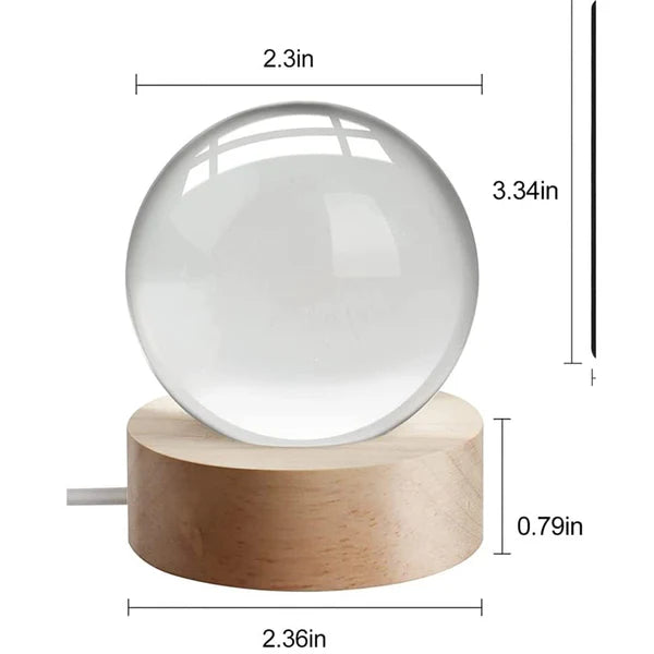 Crystal Glass Ball Night LED Lamp I Home Decoration Night LED Lamp