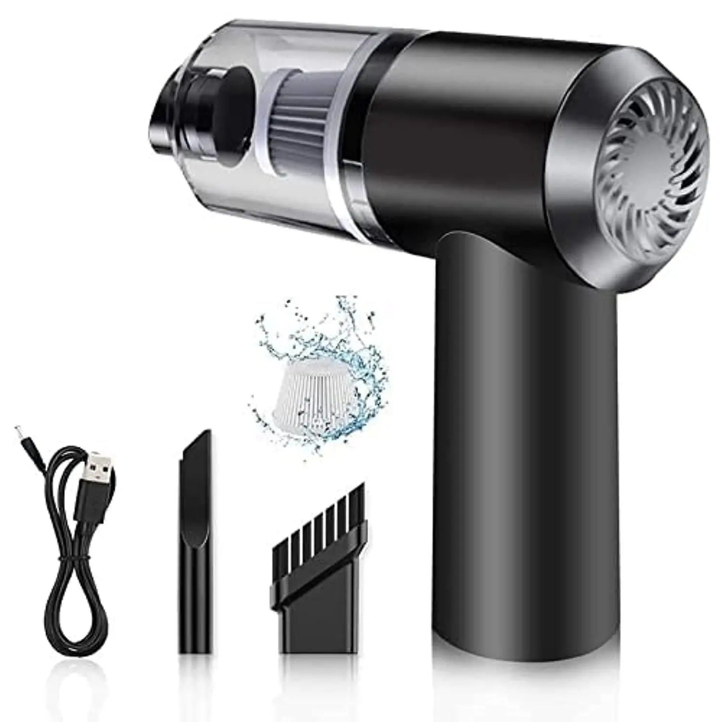 3 IN 1 Portable Car Vacuum Cleaner with Blower | USB Rechargeable Wireless Handheld Car Vacuum Cleaner Traveling, Camping,Rechargeable,Portable,Reusable(Vacuum with Blower)(Multy)