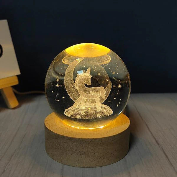 Crystal Glass Ball Night LED Lamp I Home Decoration Night LED Lamp