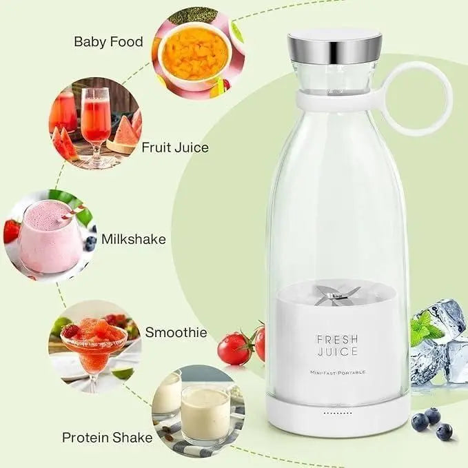 Portable Blender, USB Rechargeable Mini Juicer Blender.