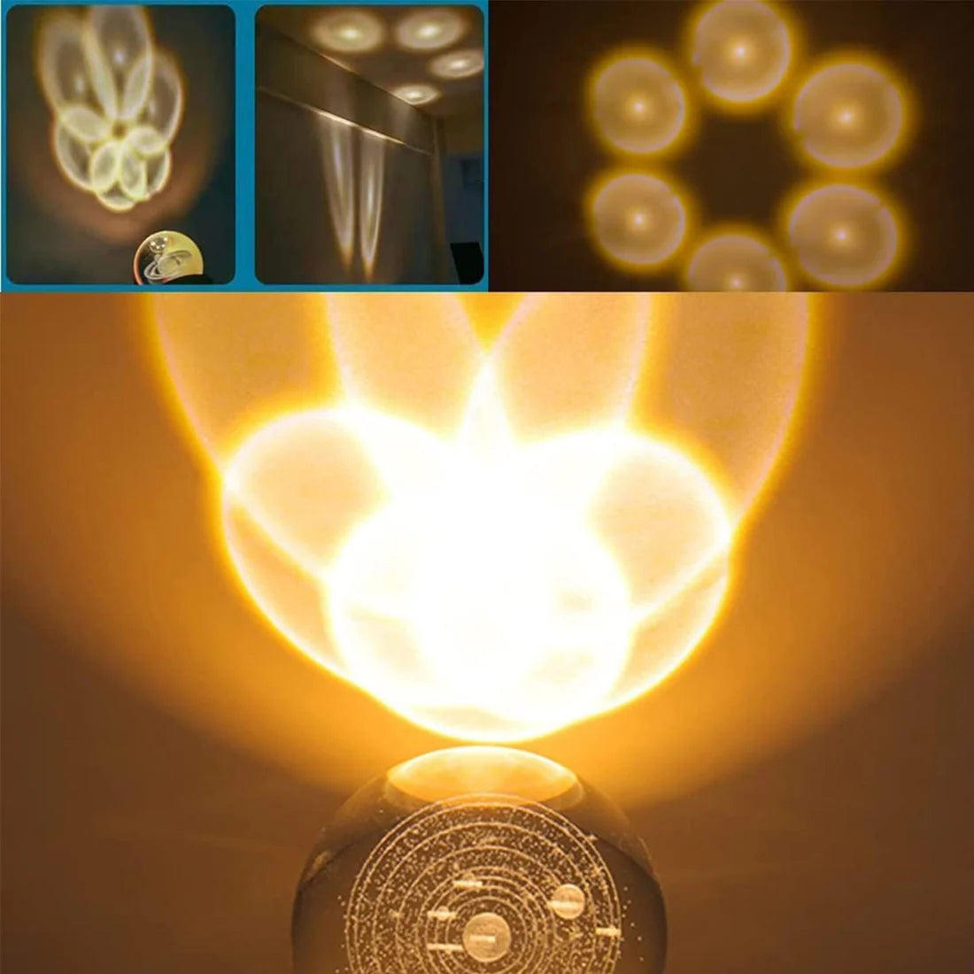 Crystal Glass Ball Night LED Lamp I Home Decoration Night LED Lamp