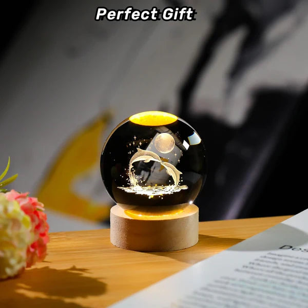 Crystal Glass Ball Night LED Lamp I Home Decoration Night LED Lamp