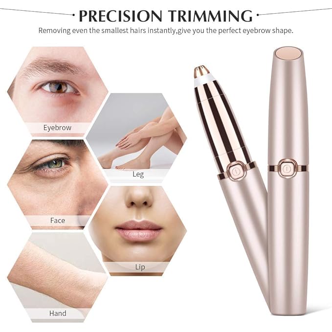 Rechargeable Eyebrow Trimmer For Women, Epilator For Women, Facial Hair Removal Machine For Women,Face, Lips, Nose Hair Remover Women Trimmer