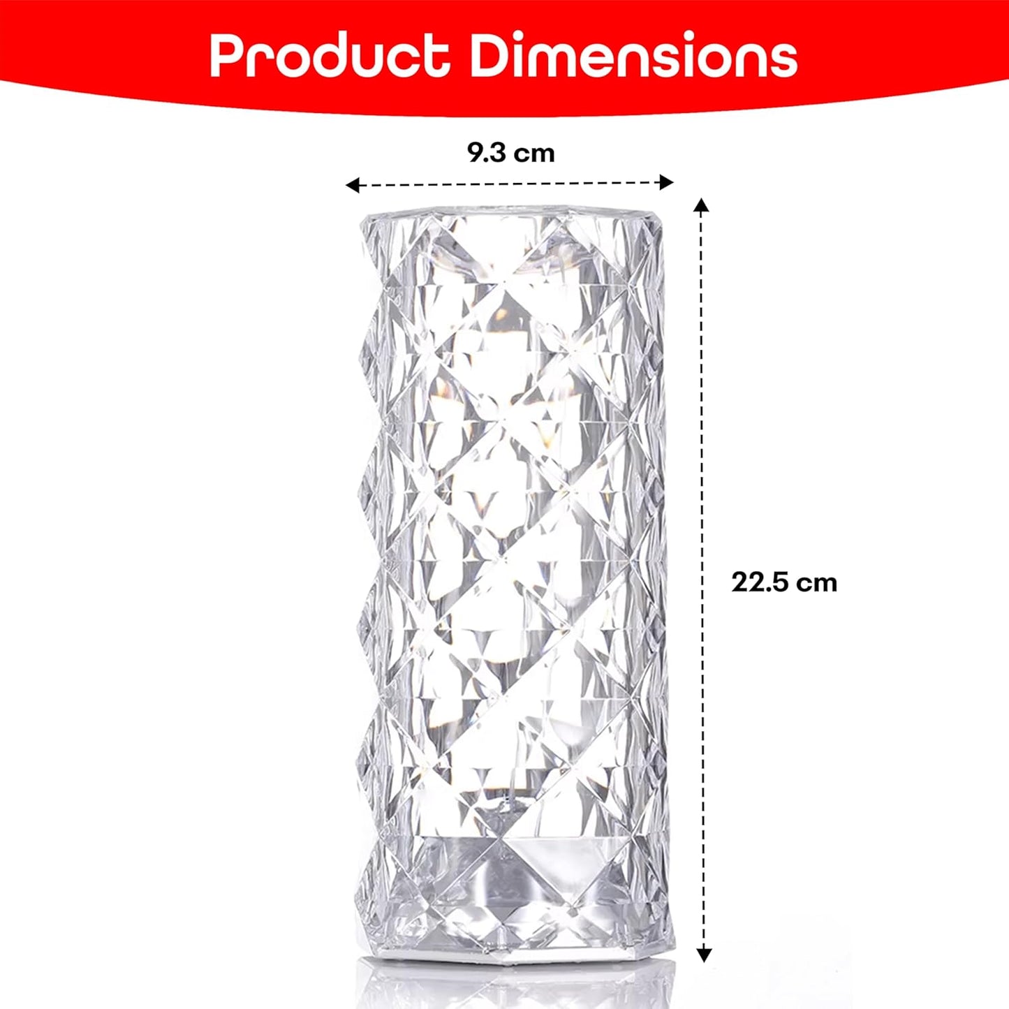 Table Lamps Touch Color Changing Light, Acrylic Rechargeable Modern Style Crystal Bedside Lamp