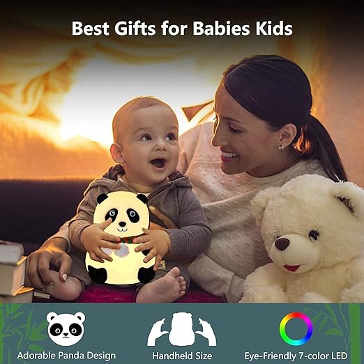 Panda Lamp, Panda Gifts, Panda Touch Silicone Lamp, Birthday Gift for Girls and Boys, Panda Light Lamp, Kids Night Light | Gifts for Woman