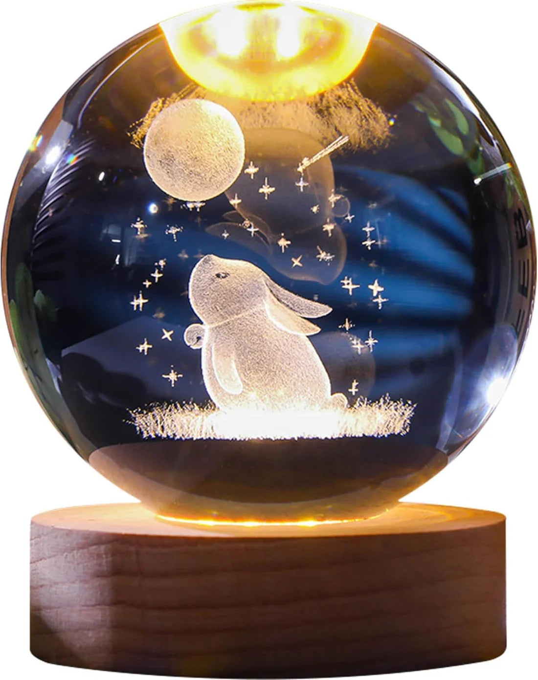 Crystal Glass Ball Night LED Lamp I Home Decoration Night LED Lamp