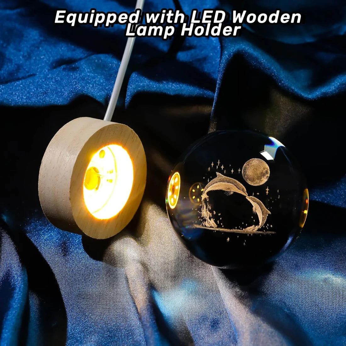 Crystal Glass Ball Night LED Lamp I Home Decoration Night LED Lamp