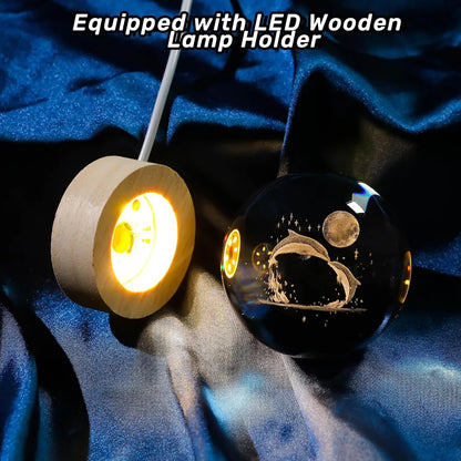 Crystal Glass Ball Night LED Lamp  I Home Decoration Night LED Lamp